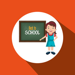 Happy child with in school design, vector illustration eps10 graphic 