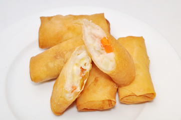 Fried Vietnamese spring rolls