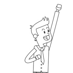 happy businessman icon