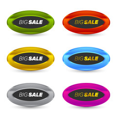Colorful Vector Big Sale tags