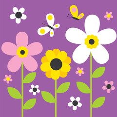 Floral background with cute flower