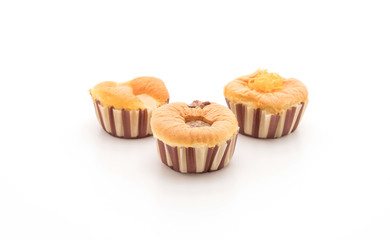 vanilla cup cake with fruit on top