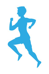 Fototapeta na wymiar man running silhouette icon