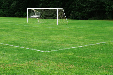 Plakat football field and goal post