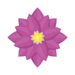 Garden and natural concept represented by flower icon. isolated and flat illustration 