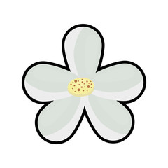 Garden and natural concept represented by flower icon. isolated and flat illustration 