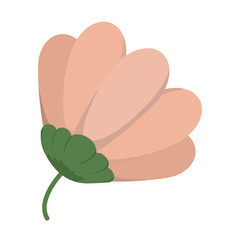 Garden and natural concept represented by flower icon. isolated and flat illustration 