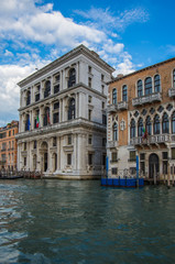 Fototapeta na wymiar The buildings and architecture along the Canals and Waterways of famous Venice