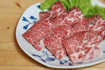Freshness Japanese meat for BBQ