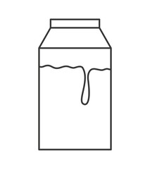 Drink and beverage concept represented by box of milk icon. isolated and flat illustration 