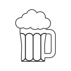 Drink and beverage concept represented by beer icon. isolated and flat illustration 