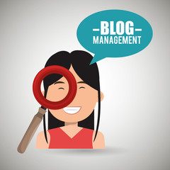 blog management design, vector illustration eps10 graphic 