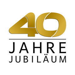 Einfach Gold Jubiläums Logo Jahre 40