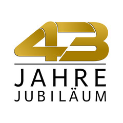 Einfach Gold Jubiläums Logo Jahre 43