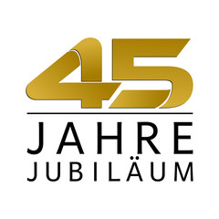 Einfach Gold Jubiläums Logo Jahre 45