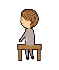 Kid and Childhood concept represented by boy cartoon icon. isolated and flat illustration 