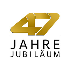 Einfach Gold Jubiläums Logo Jahre 47