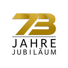 Einfach Gold Jubiläums Logo Jahre 73