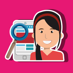 blog management design, vector illustration eps10 graphic 