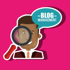blog management design, vector illustration eps10 graphic 