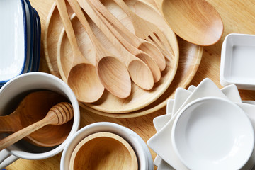 kitchen were, wood dish, ceramic, cooking