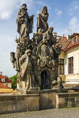 Fototapeta na wymiar Prague cityscape, Charles bridge, Czech Republic