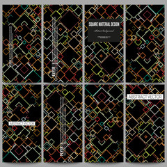 Set of modern flyers. Colored vector background