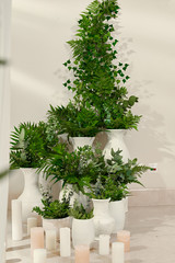 flowers and candles for wedding