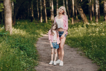 young family mother and daughter