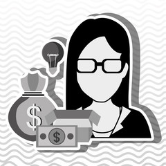 person and money concept design, vector illustration eps10 graphic 