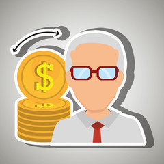 person and money concept design, vector illustration eps10 graphic 