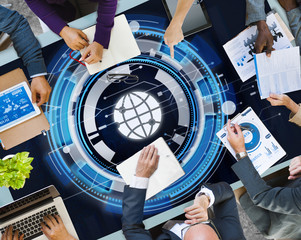 Technology Hud Global Web Media Concept