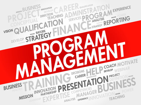 Program Management word cloud collage, business concept background