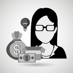 person and money concept design, vector illustration eps10 graphic 