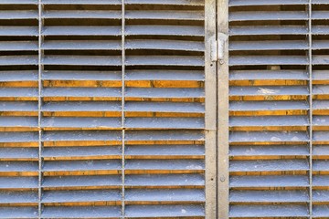 old corrugated texture of iron blinds dirty color