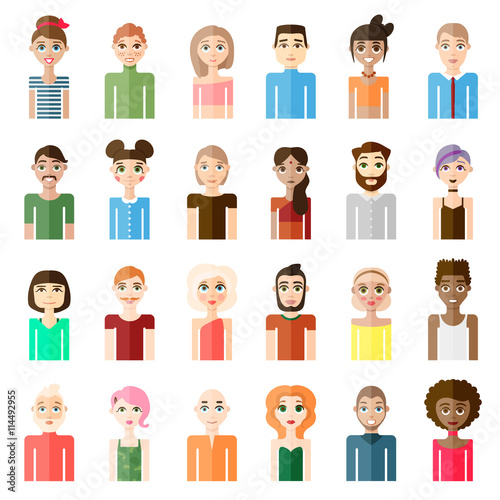 "people flat icon set" Stock image and royalty-free vector files on