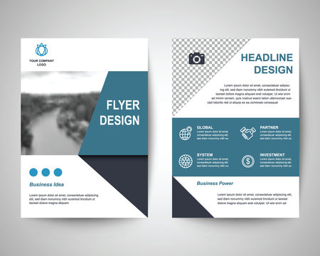 blue and black flyer a4 template