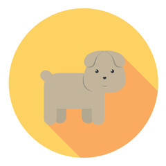 Cute Dog Flat Icon