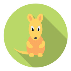 Kangaroo Animal Flat Icon