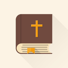 Obraz premium Bible flat icon