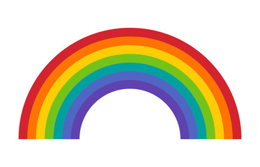 Colorful rainbow or color spectrum flat icon for apps and websites - obrazy, fototapety, plakaty