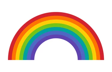 Foto op Canvas Colorful rainbow or color spectrum flat icon for apps and websites © martialred