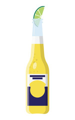 Cerveza Bottle Beer with Lime Wedge