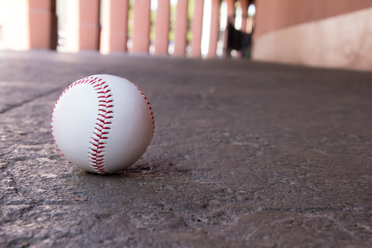 The ball has fallen outside of the baseball field