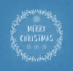 Merry Christmas lettering design. Vector illustration. Season cards, greetings for social media