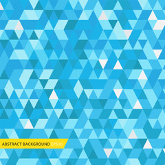 Blue abstract triangle pattern background. Geometric concept. ve