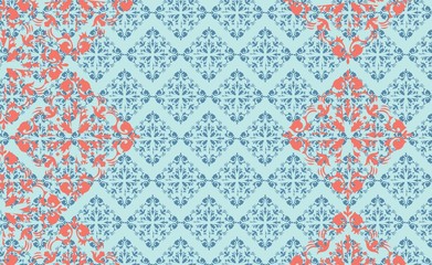 Vector card ornamental floral elements. Elegant decoration, greeting card, wedding invitation or announcement, template. Opal blue