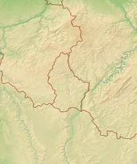 Relief Map of Luxembourg - 3D-Illustration