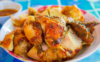 grilled chicken in plate