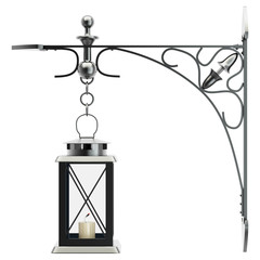 old street lamp. street lamppost. isolated white background. 3d